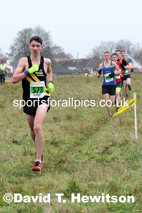 Mens under-20s, 2021 North Eastern Cross Country Championships, Sedgefield. Photo: David T. Hewitson/Sports for All Pics